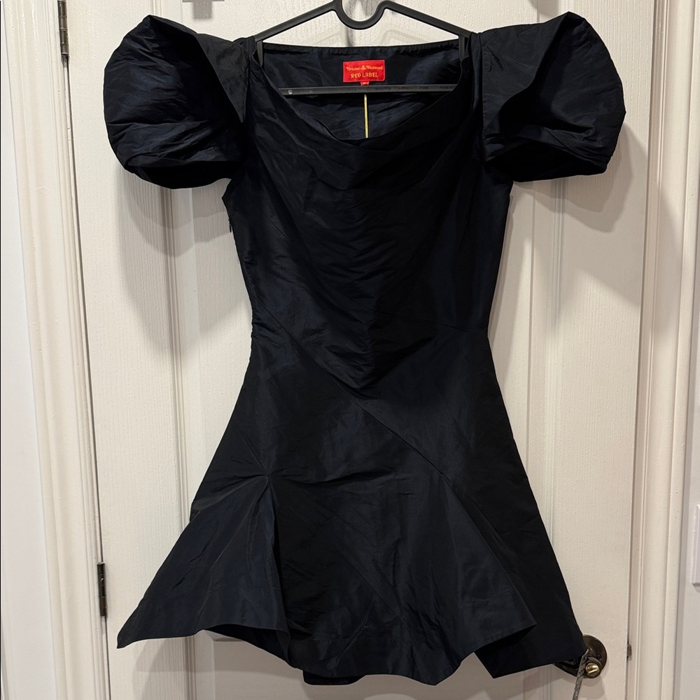 Vivienne Westwood Elegant Black Puff Sleeve Dress
